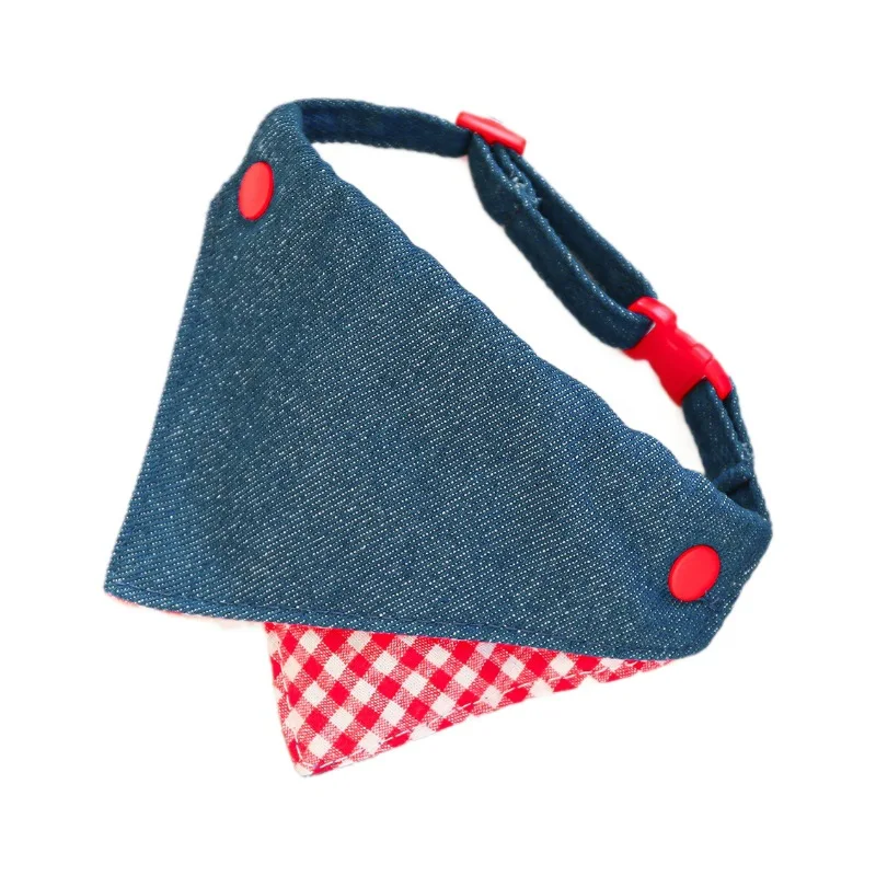 Bandana Réglable En Denim Pour Chien Et Chat