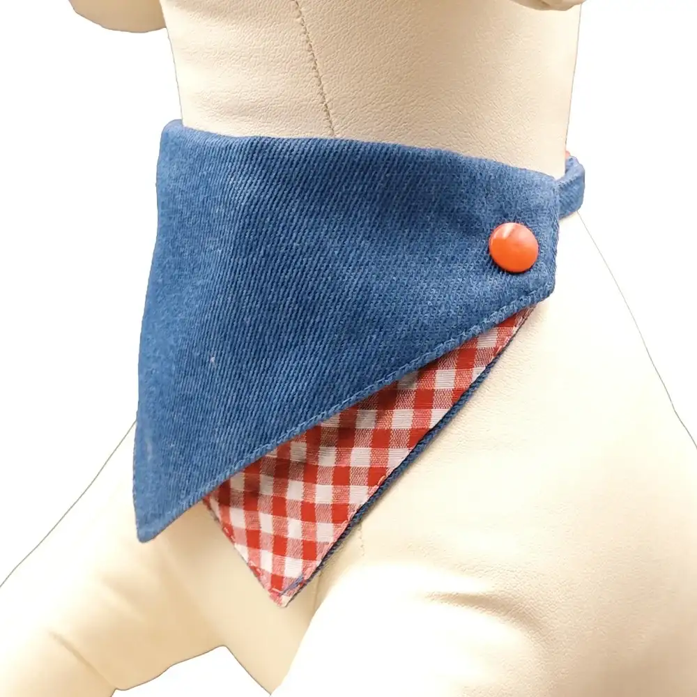 Bandana Réglable En Denim Pour Chien Et Chat – Image 3