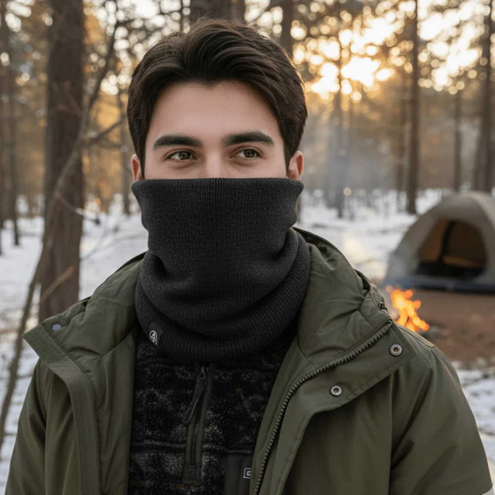 Cache-cou thermique tricoté pour activités extérieures | Montelac – Image 2