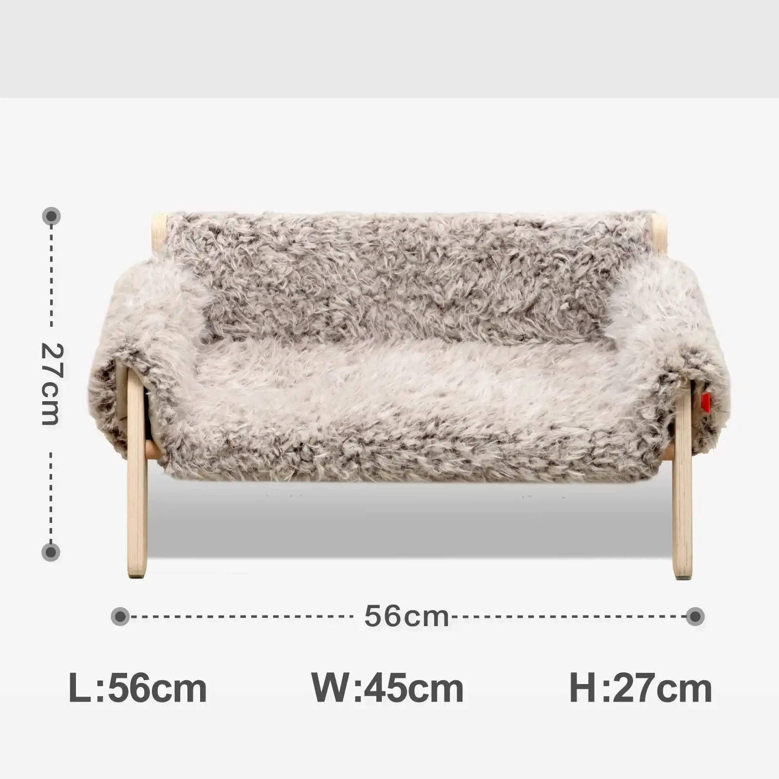 Canapé En Bois Et Fausse Fourrure Pour Chat Et Petit Chien – Image 4