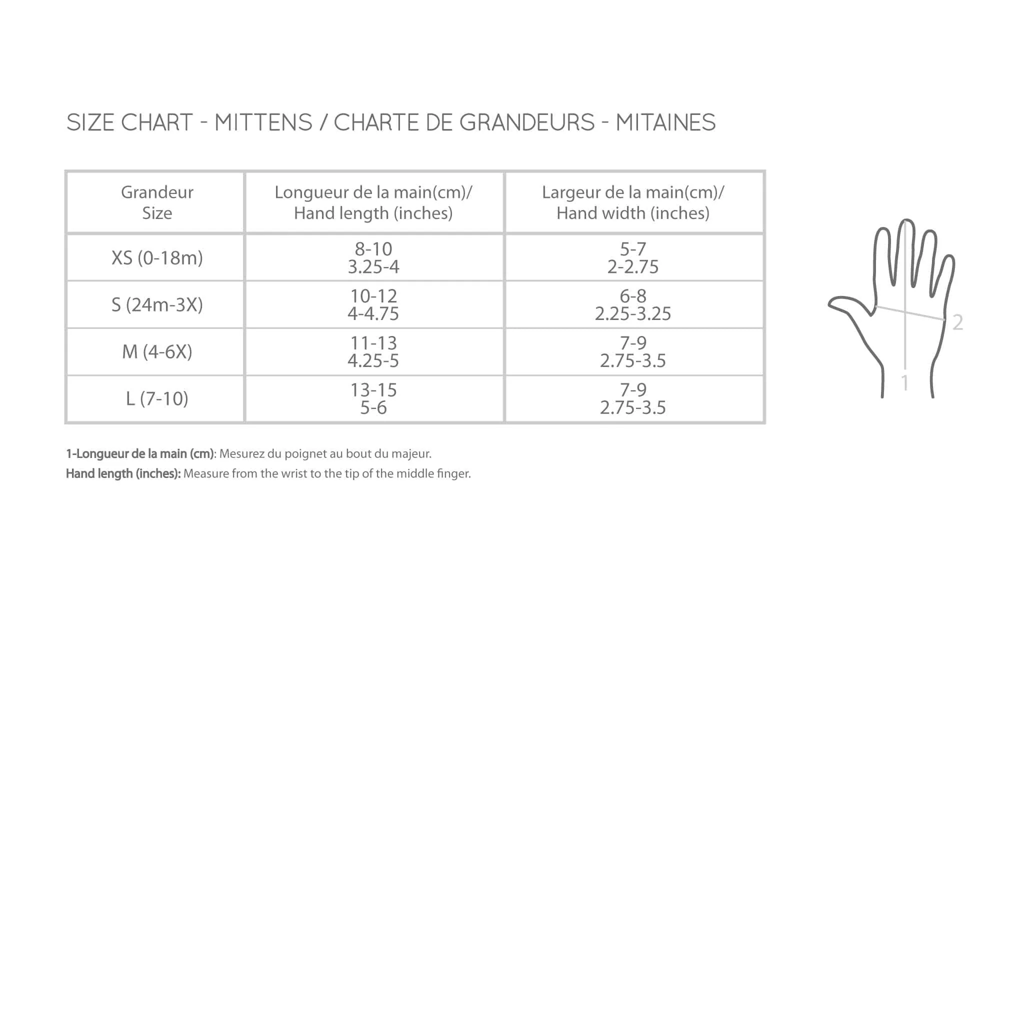 MITAINES HIVER POUR ENFANTS, 0 À 10 ANS (dispo en 2 couleurs) – Image 3