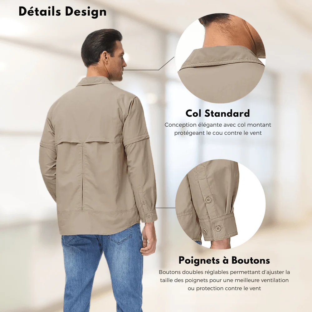 Chemise de randonnée respirante à manches amovibles | Montelac – Image 2
