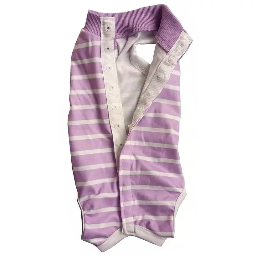 T-Shirt Post-Opératoire Chien Rayé Bleu – Image 6