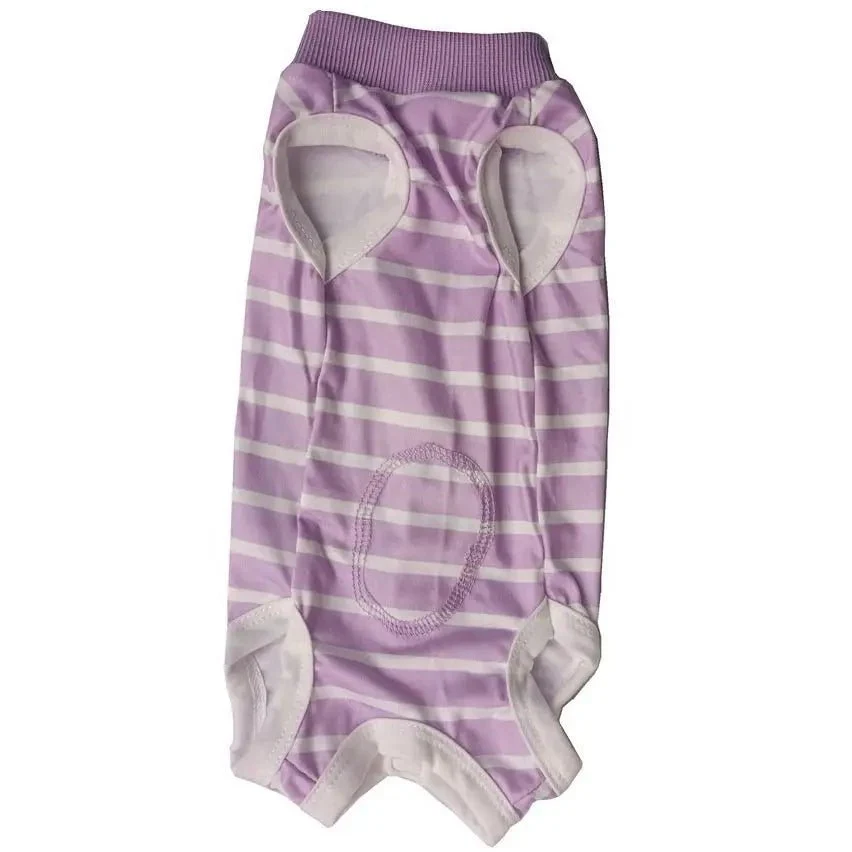 T-Shirt Post-Opératoire Chien Rayé Bleu – Image 5