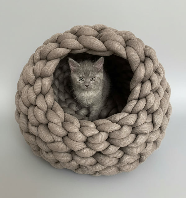 Cocon En Coton Biologique Pour Chat Oscar Et Plume