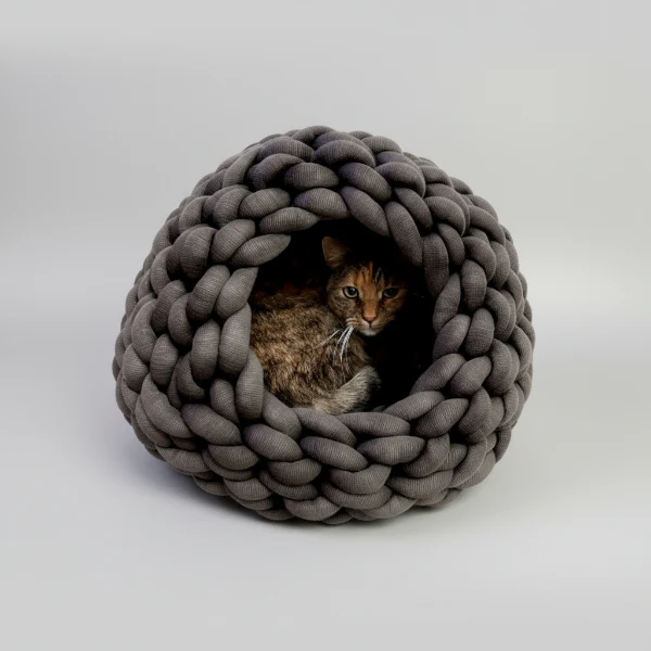 Cocon En Coton Biologique Pour Chat Oscar Et Plume – Image 3