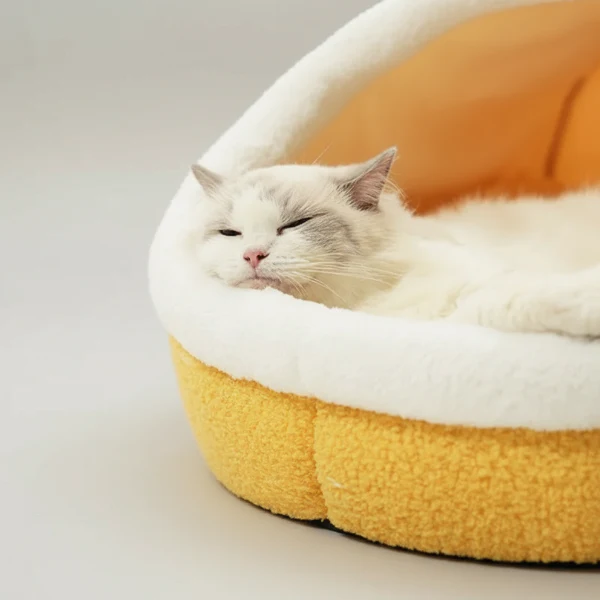 Cocon Confortable Pour Chat En Peluche Douce – Image 7