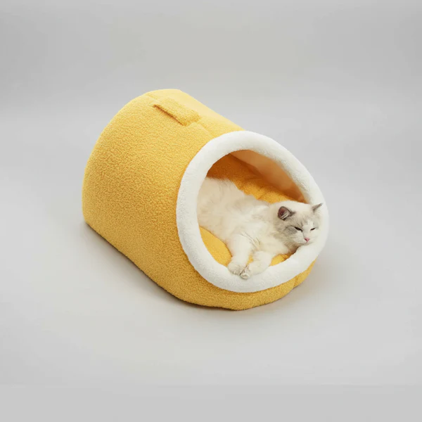 Cocon Confortable Pour Chat En Peluche Douce – Image 6