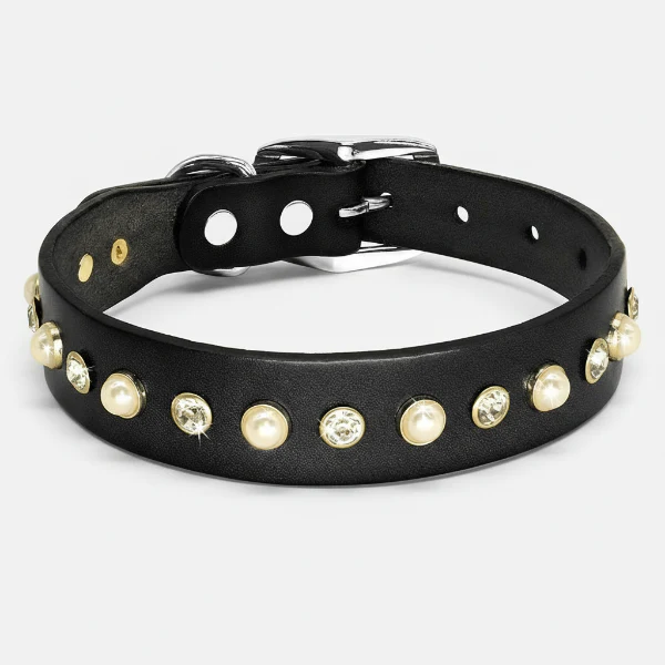Collier Chic Perles Et Strass Pour Chien Et Chat