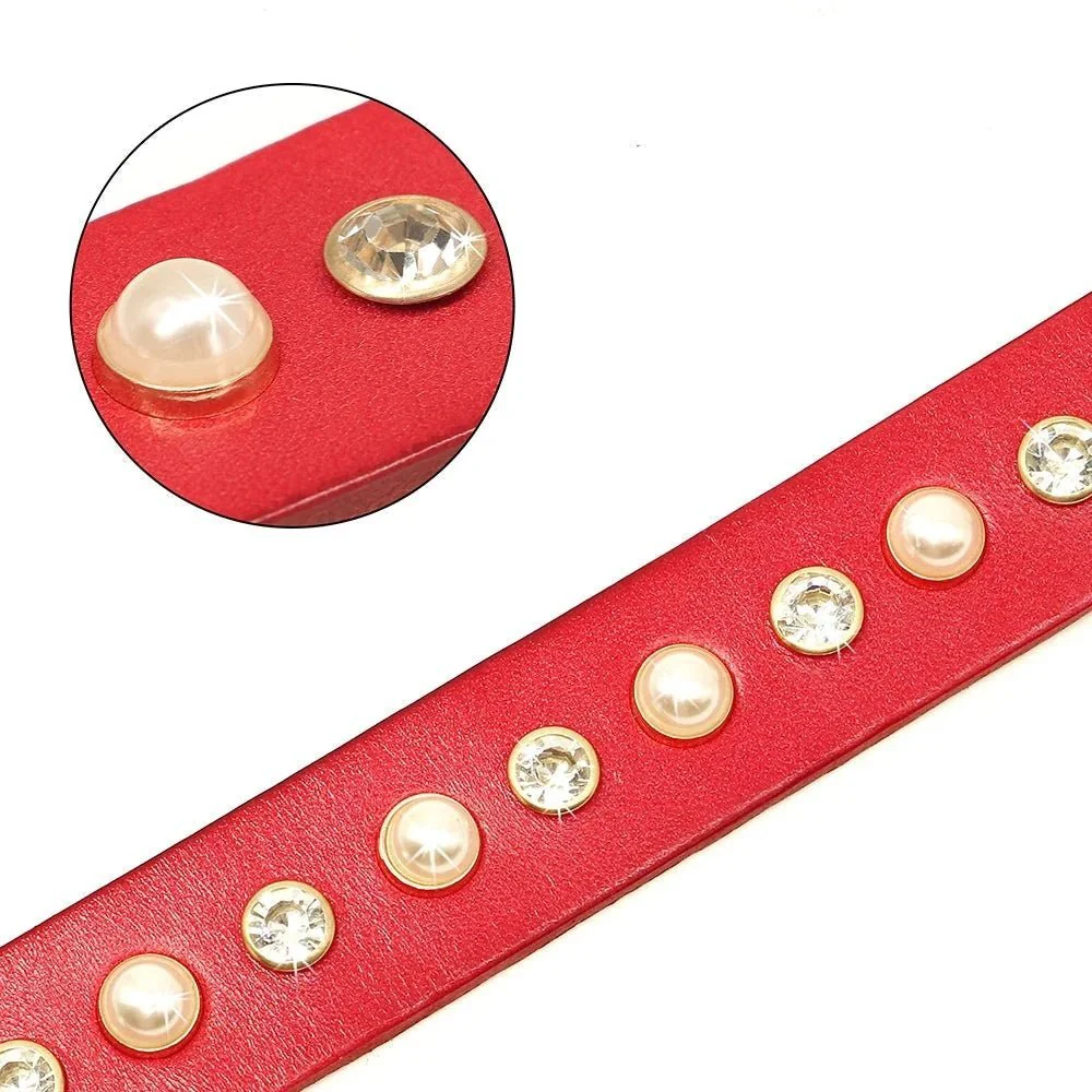 Collier Chic Perles Et Strass Pour Chien Et Chat – Image 7