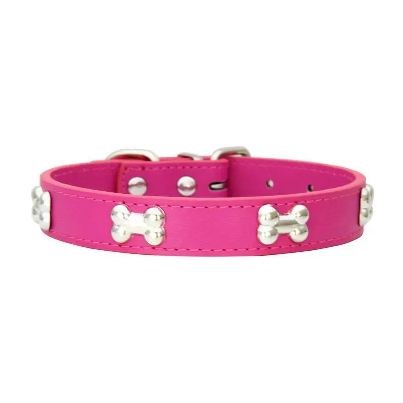 Collier Os Pour Chien Fushia - Les Bonnes affaires