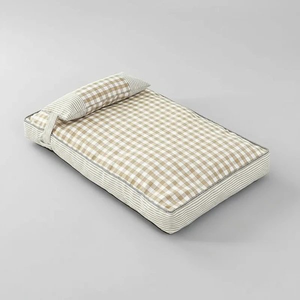 Coussin Déhoussable En Coton Avec Oreiller Pour Chien – Image 3