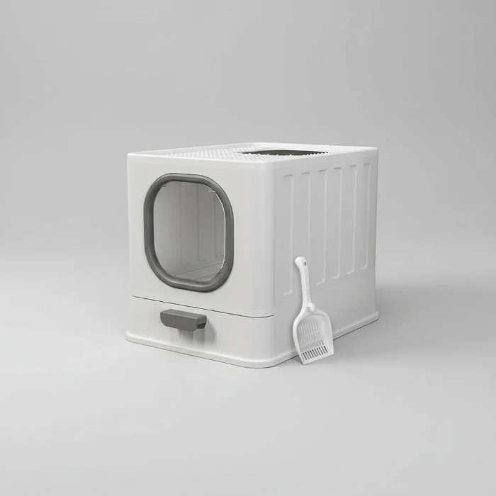 Bac à Litière Design Chat Moderne et Pratique