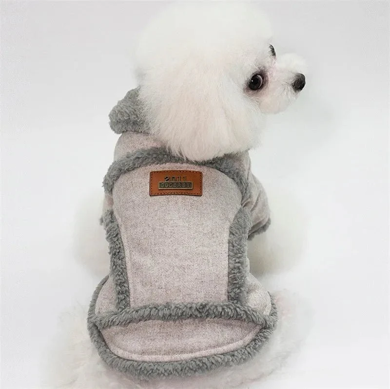 Manteau Doublé Fausse Fourrure Pour Petit Chien – Image 3