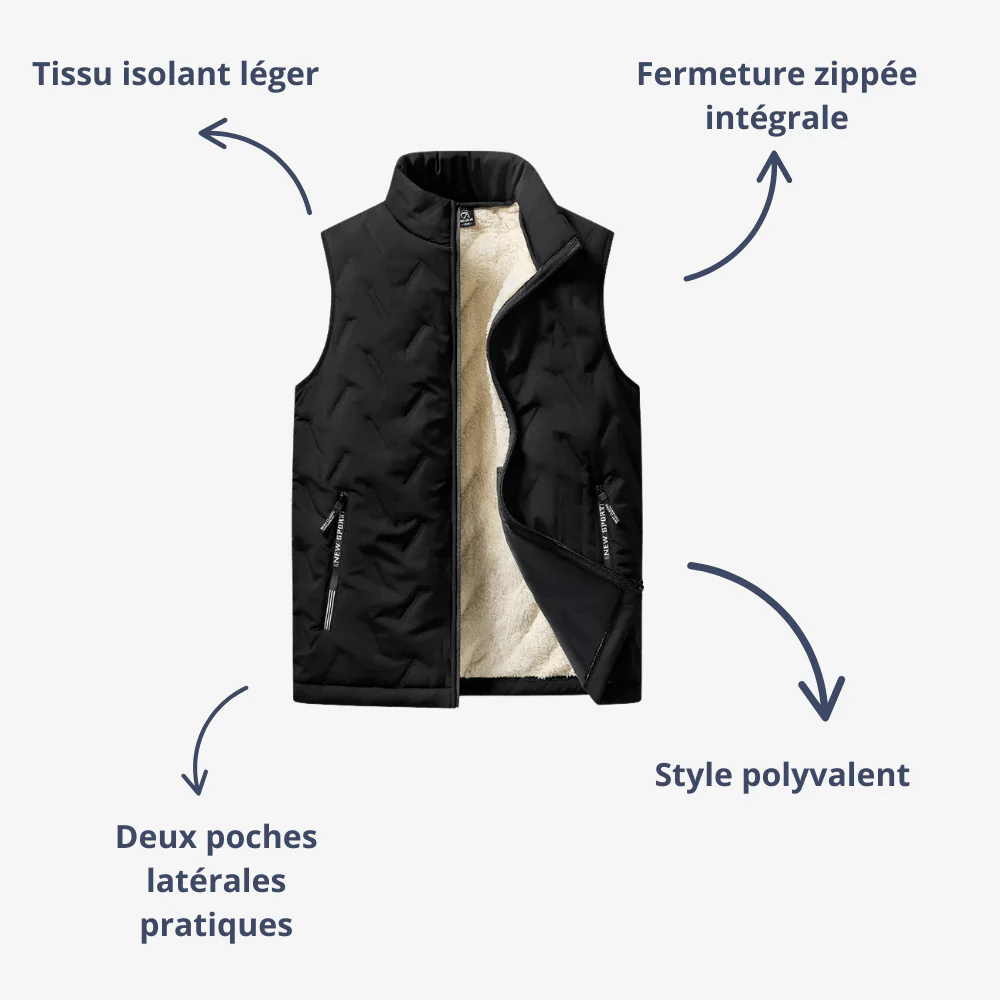 Gilet zippé sans manches léger pour homme | Montelac – Image 2