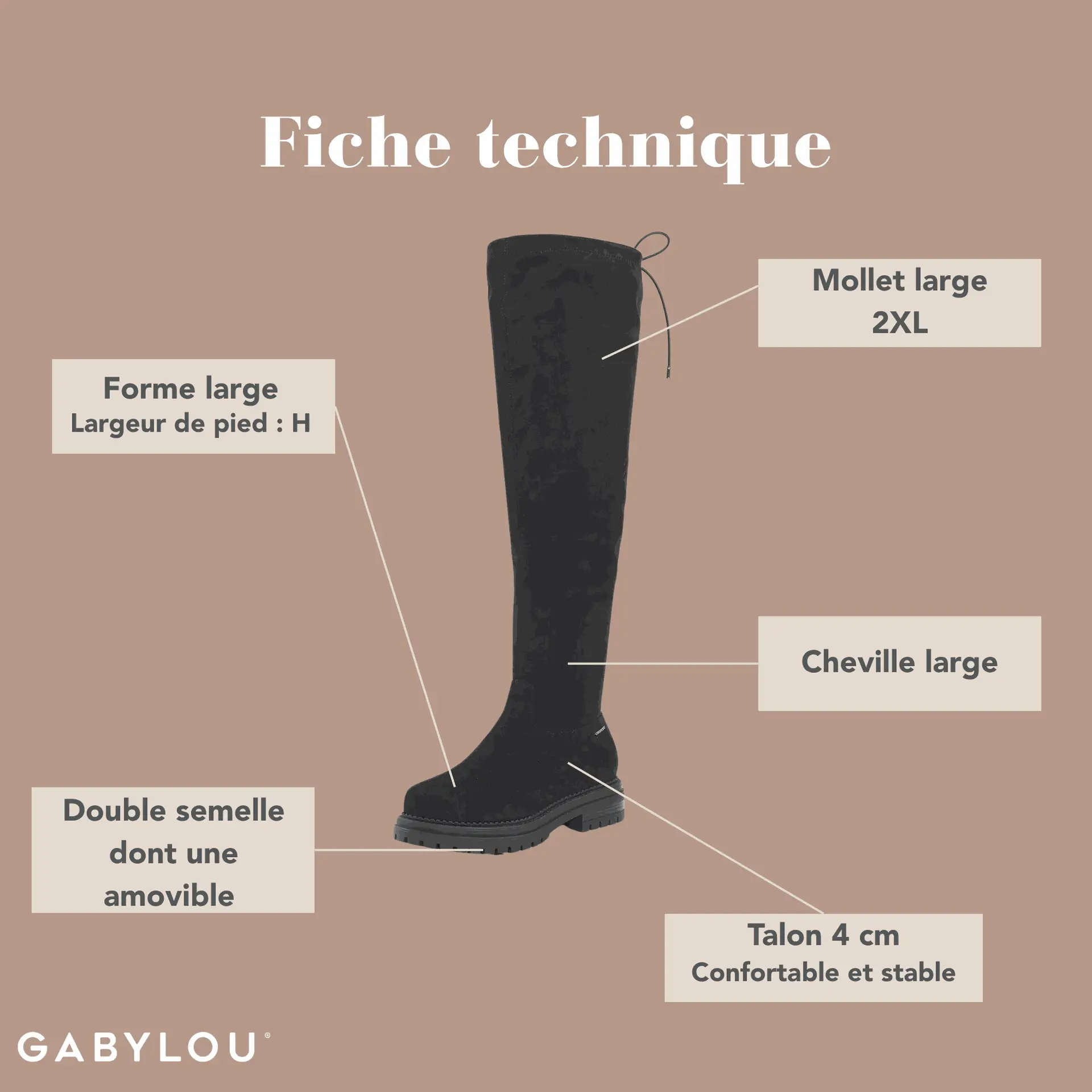 Cuissardes 2XL pour mollets larges - Modele Aurelie – Image 3