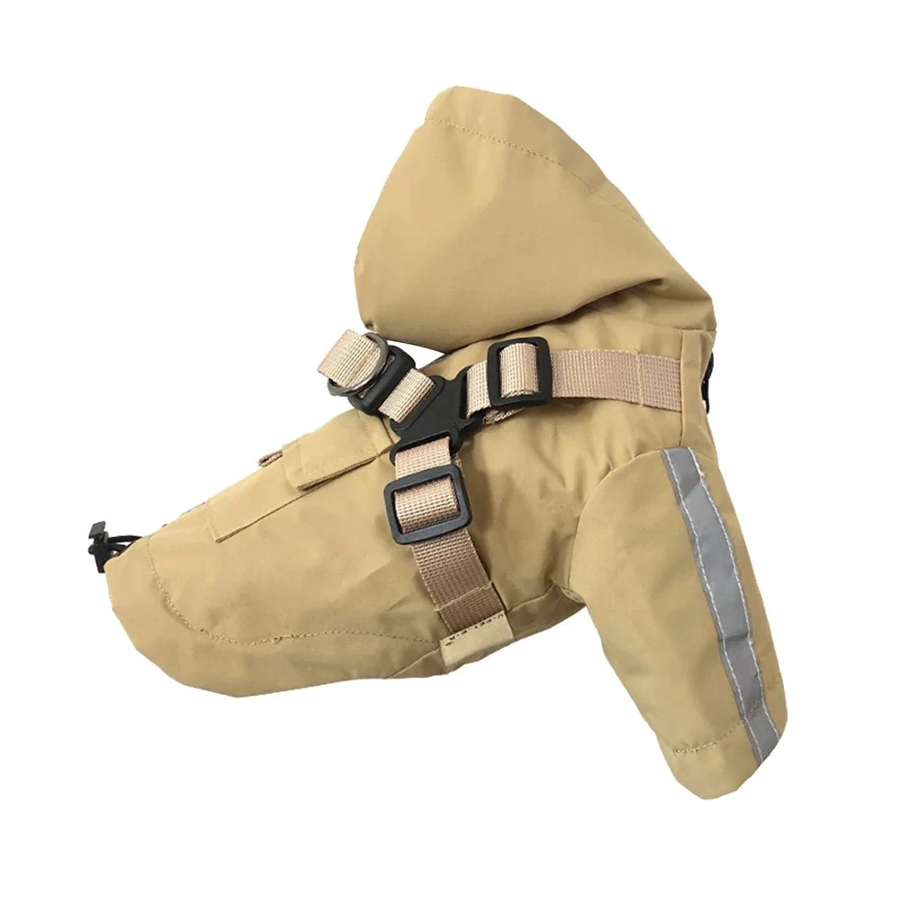 Imperméable Pour Chien Avec Capuche Et Anneau Laisse – Image 7