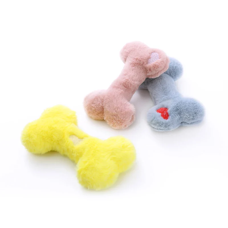 Jouet Os En Peluche Pour Chien Avec Bruit Sonore