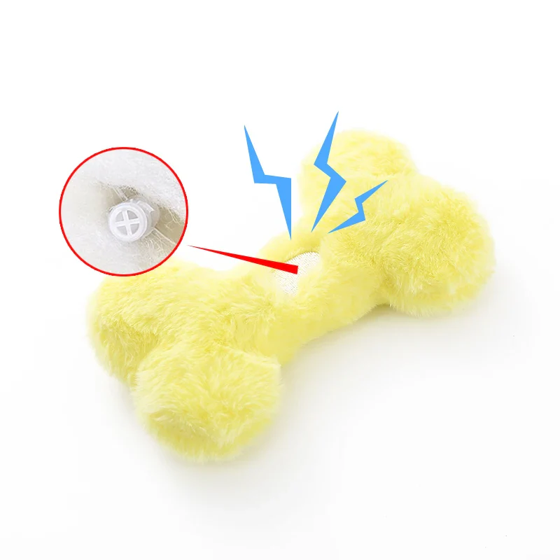 Jouet Os En Peluche Pour Chien Avec Bruit Sonore – Image 7