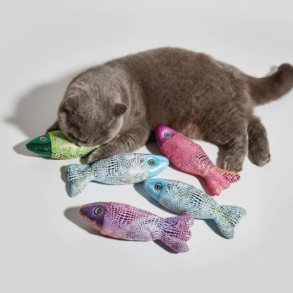 Jouet Poisson Coloré Pour Chat Avec Clochette Sonore – Image 2