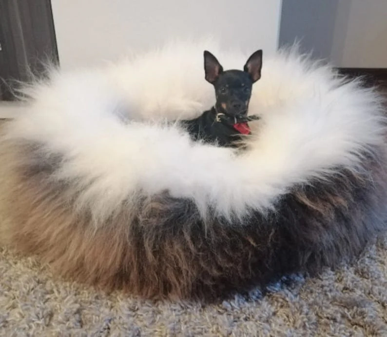 Lit Peau De Mouton Chien et Chat Confort Luxe – Image 4