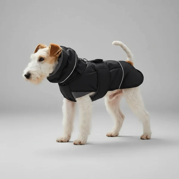Manteau Imperméable Pour Chien Avec Bande Réfléchissante – Image 2