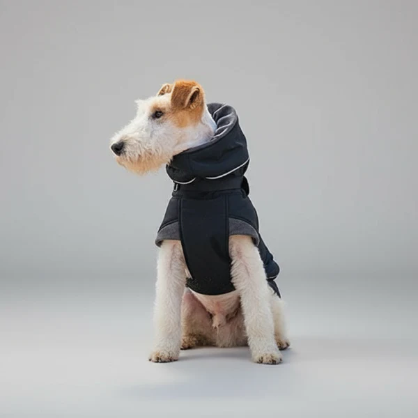 Manteau Imperméable Pour Chien Avec Bande Réfléchissante – Image 3