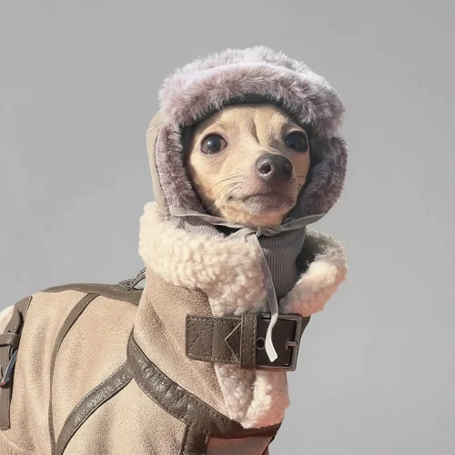 Manteau Hiver Fausse Fourrure Pour Lévrier – Image 2