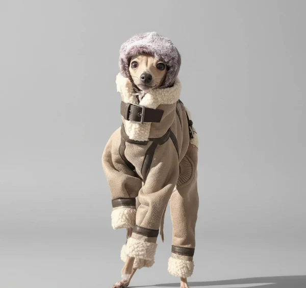 Manteau Hiver Fausse Fourrure Pour Lévrier