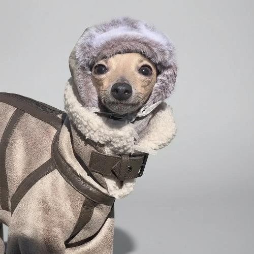 Manteau Hiver Fausse Fourrure Pour Lévrier – Image 3