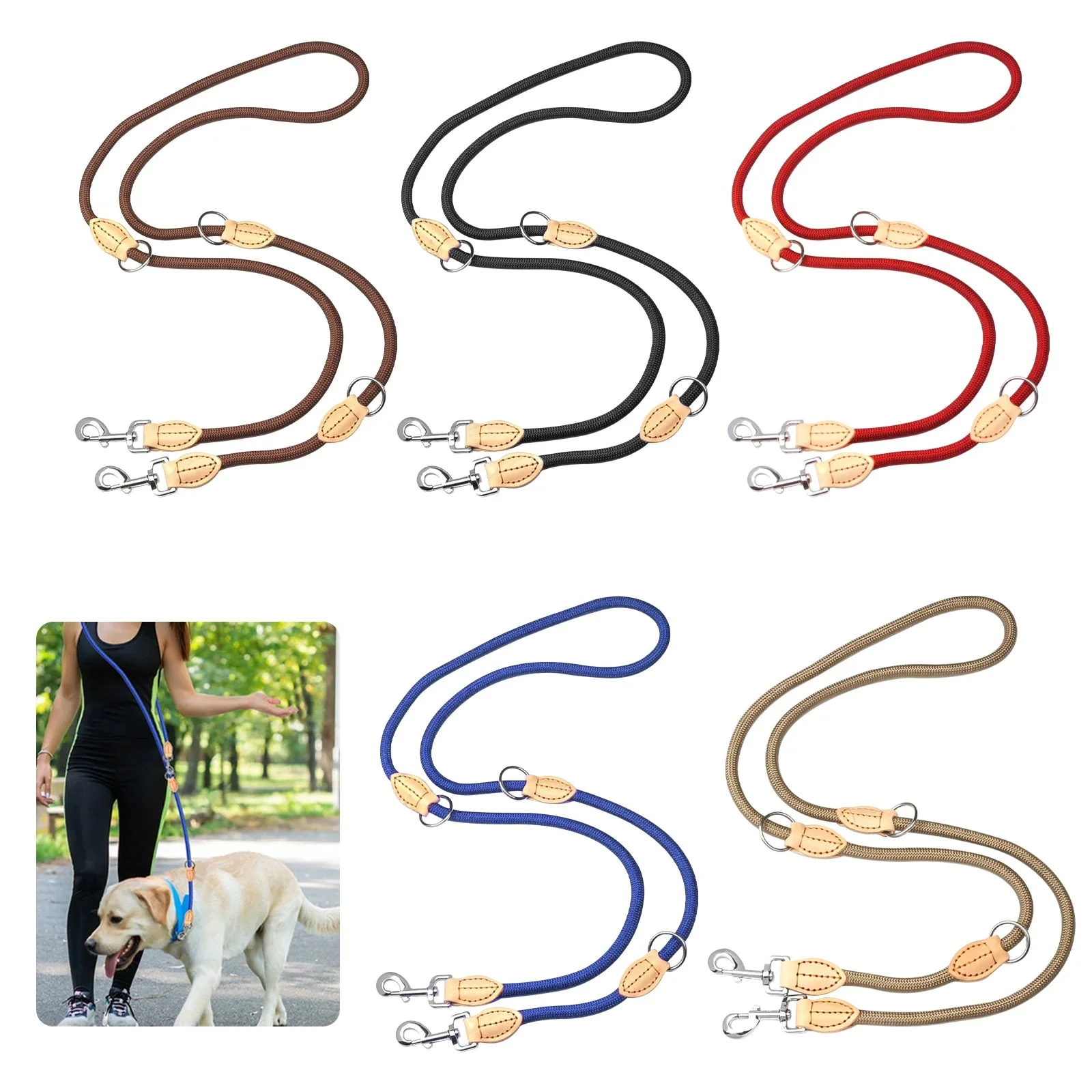 Laisse Mains Libres Résistante Pour Chien – Image 2