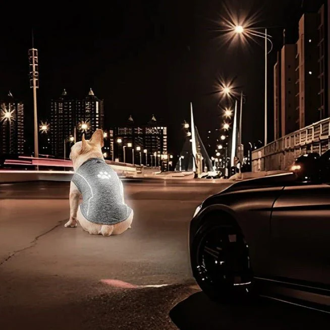 T-shirt fin avec bande réfléchissante pour chien – Image 8