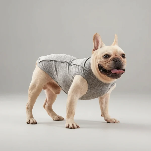 T-shirt fin avec bande réfléchissante pour chien