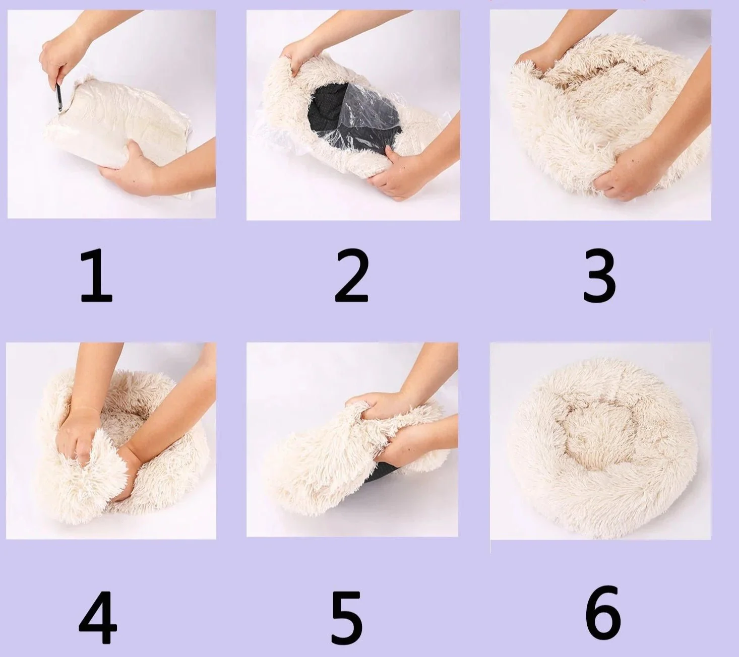 Coussin Déhoussable Pour Chien En Peluche Douce – Image 7