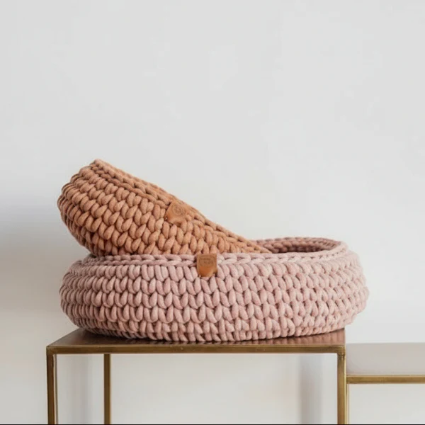 Panier Chat En Coton Recyclé Fait Main – Image 6