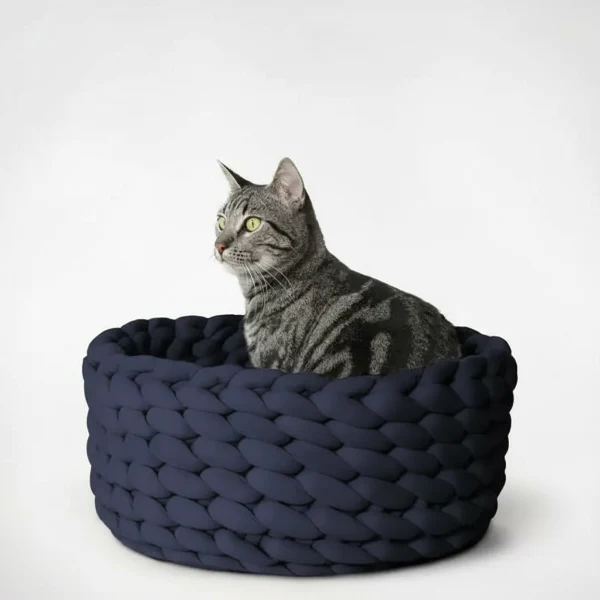 Panier Design Pour Chat En Maille Epaisse