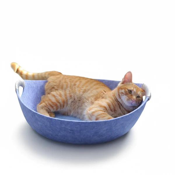 Panier Design En Feutre Lavable Pour Chat – Image 2