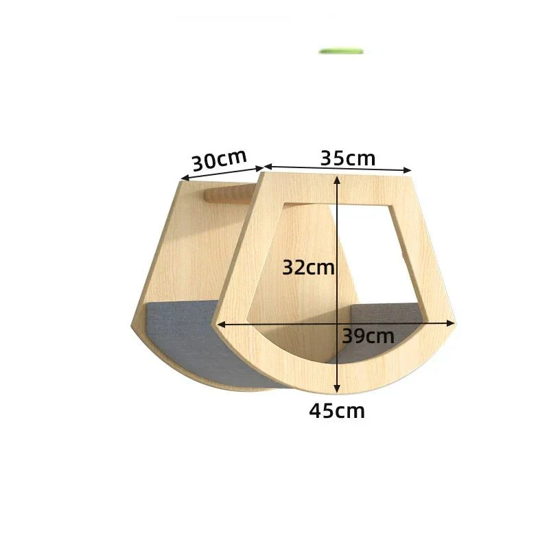 Parcours D'Escalade Pour Chat En Bois Naturel – Image 3