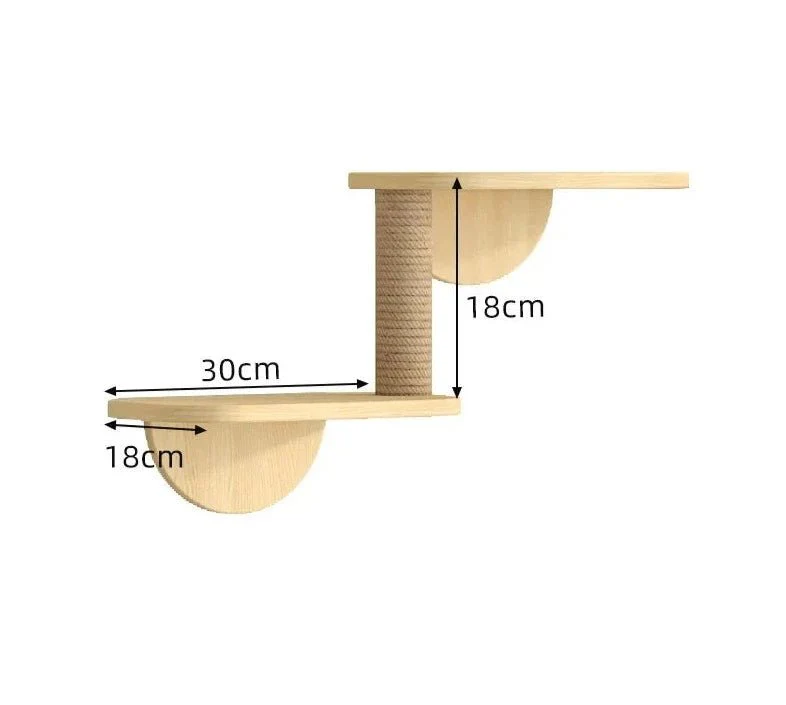 Parcours D'Escalade Pour Chat En Bois Naturel – Image 5