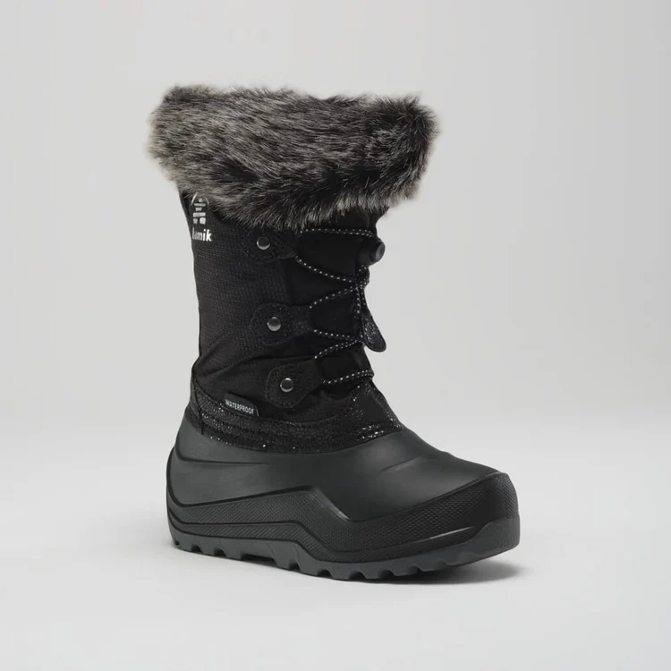 BOTTES HIVER ENFANT, POWDERY 3 NOIR (10 À 13)