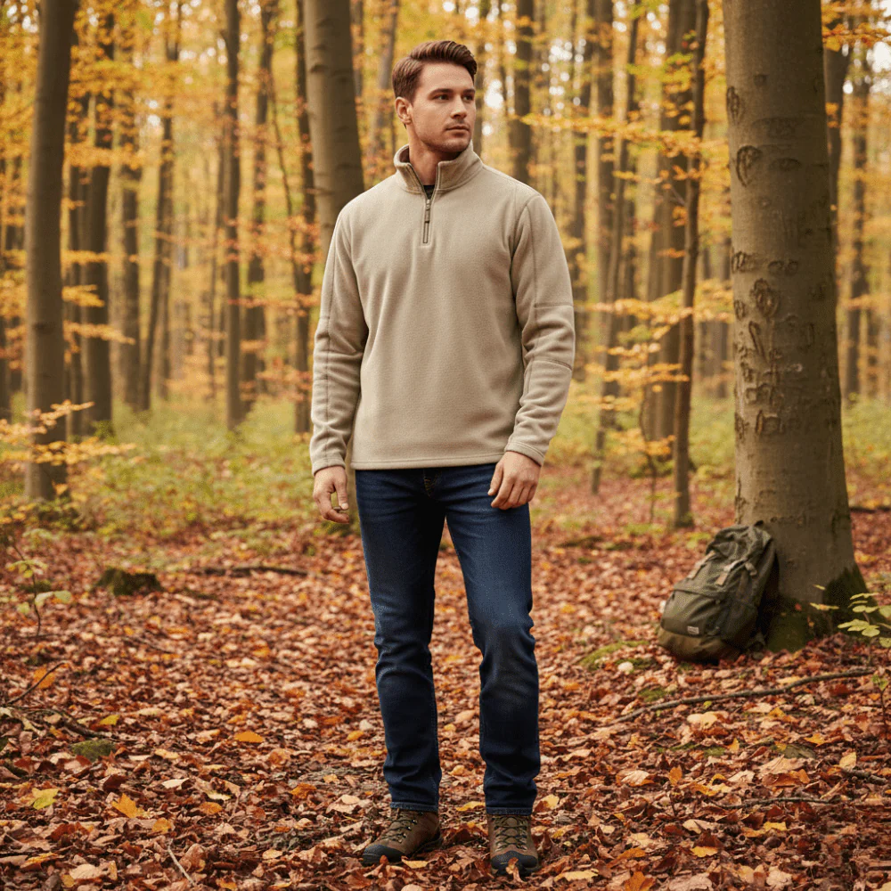 Pull polaire demi-zip léger pour homme | Montelac – Image 3