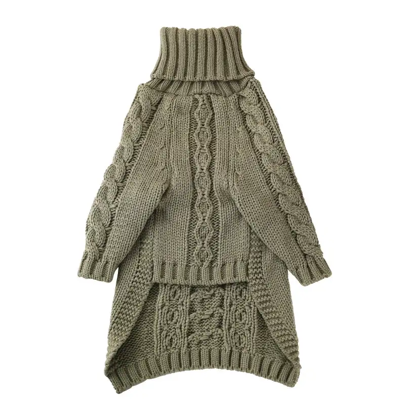 Pull Tricot Torsadé Col Roulé Pour Lévrier Et Whippet – Image 8