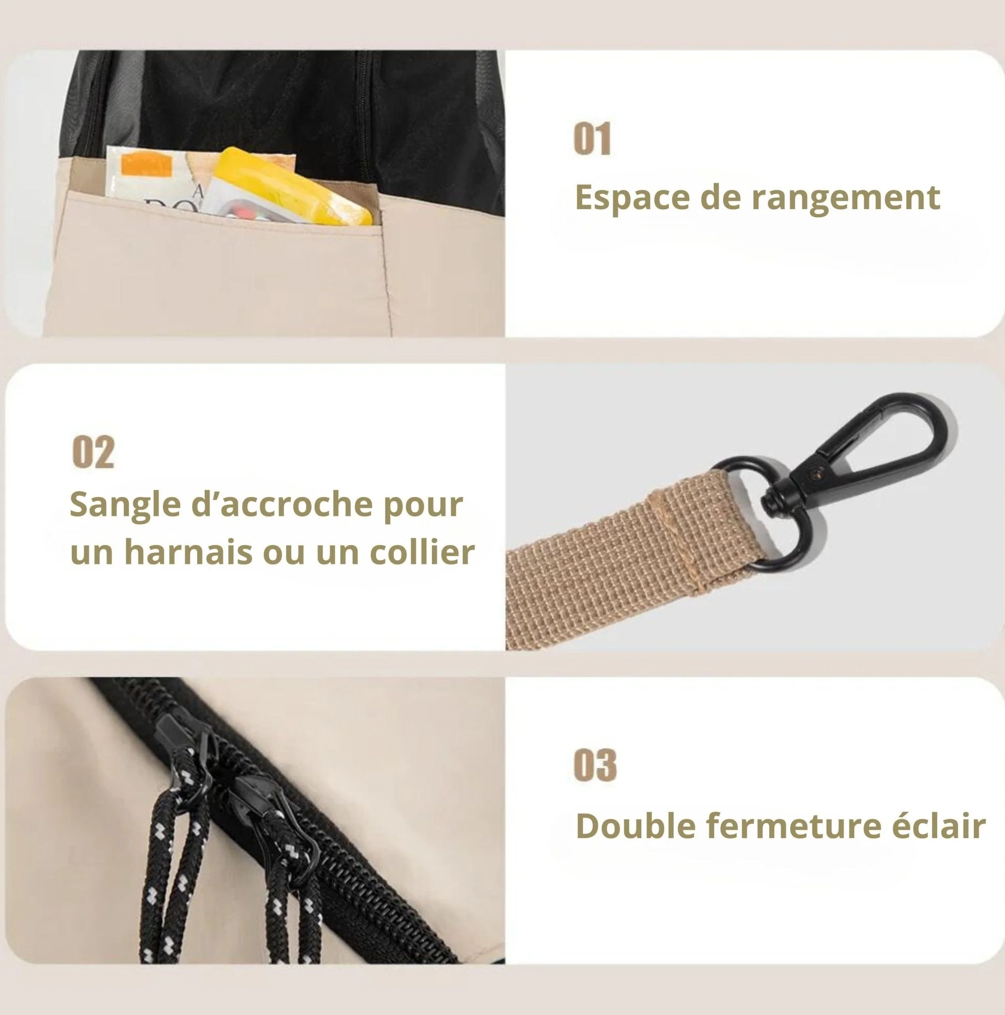 Sac A Dos En Toile Respirante Pour Petit Chien Et Chat – Image 7