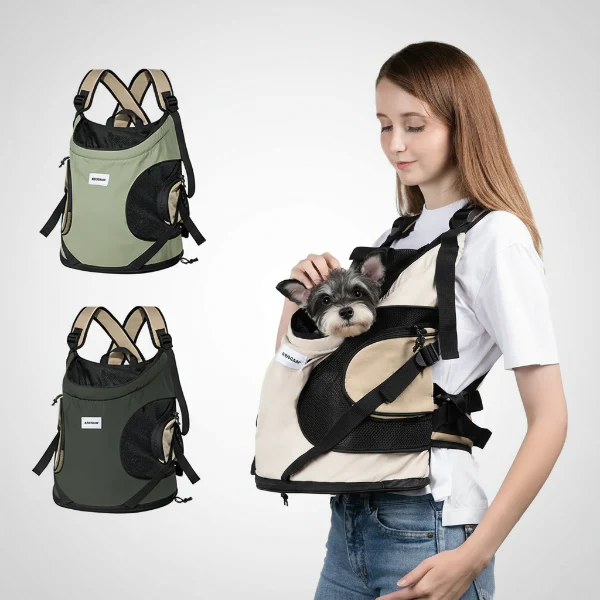 Sac A Dos En Toile Respirante Pour Petit Chien Et Chat – Image 2