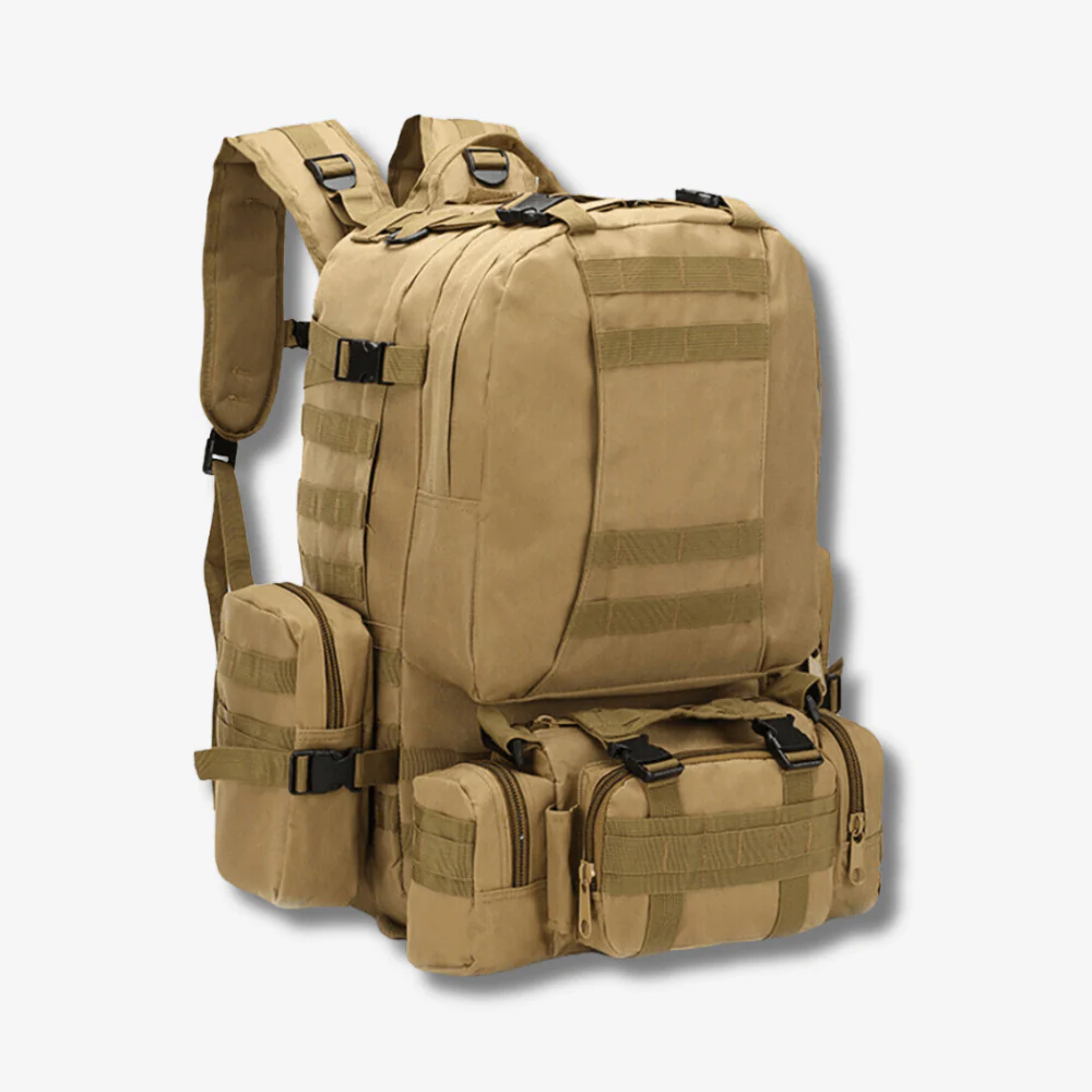 Sac à dos tactique 50L résistant à l’eau avec système MOLLE