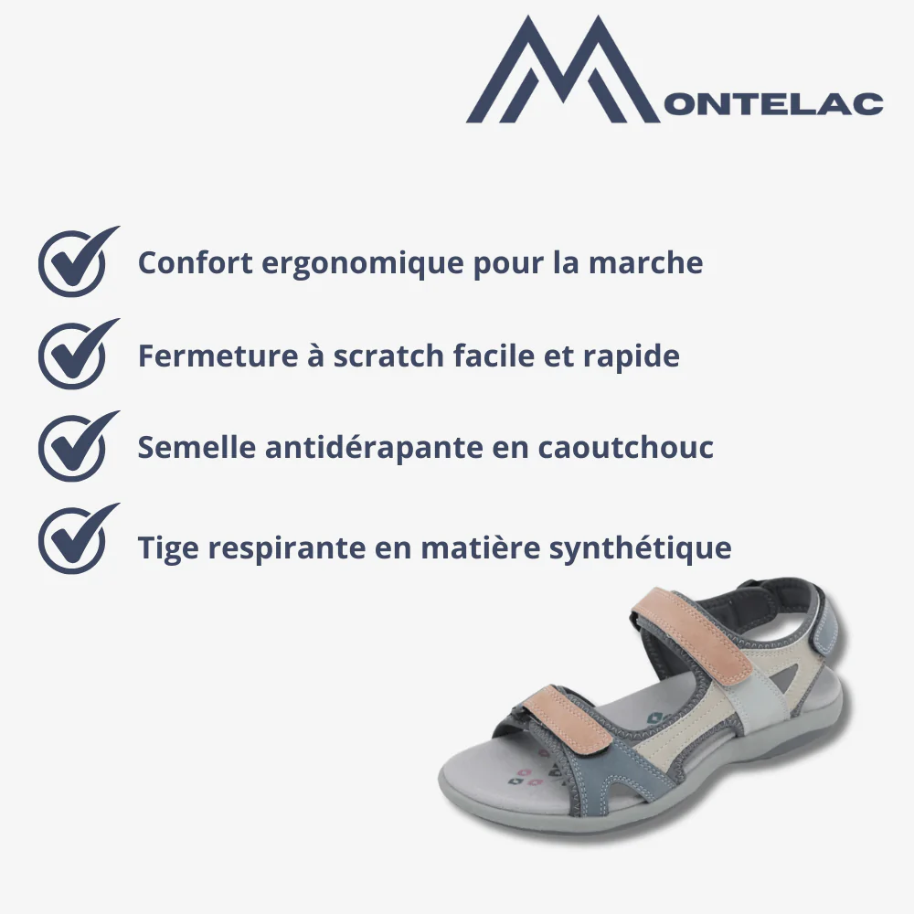 Sandales confort pour femme avec scratch et semelle antidérapante – Image 5
