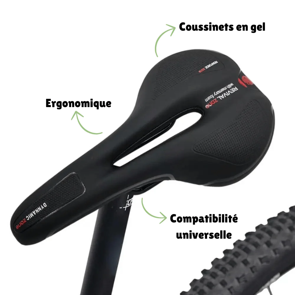 Selle de vélo ergonomique avec rembourrage en gel – Image 4