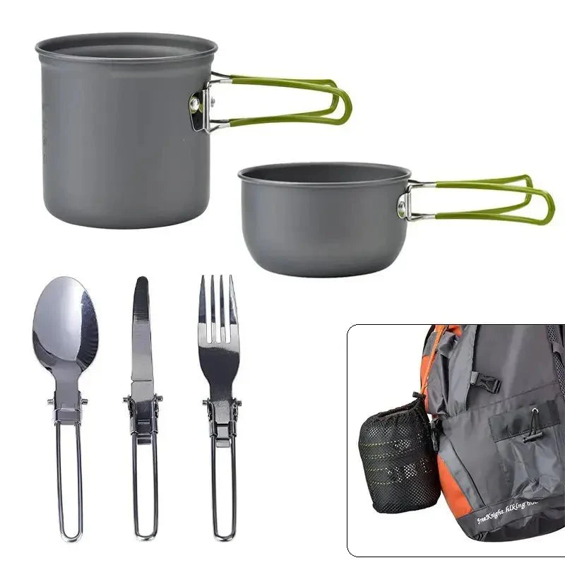 Set de cuisine de camping en aluminium - Léger et compact – Image 4