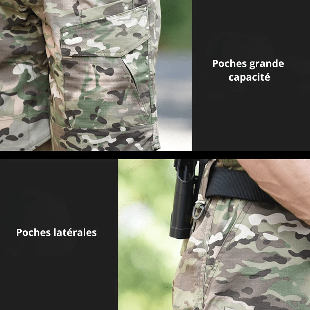 Short tactique respirant à séchage rapide et tissu résistant | Montelac – Image 7