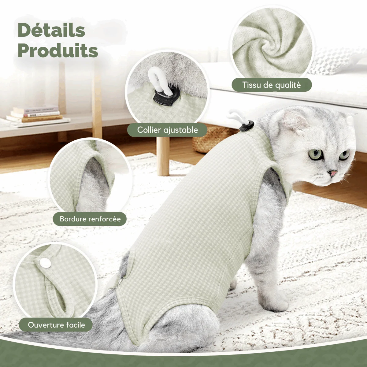 Tee-Shirt Confort Post Opération Pour Chat – Image 5